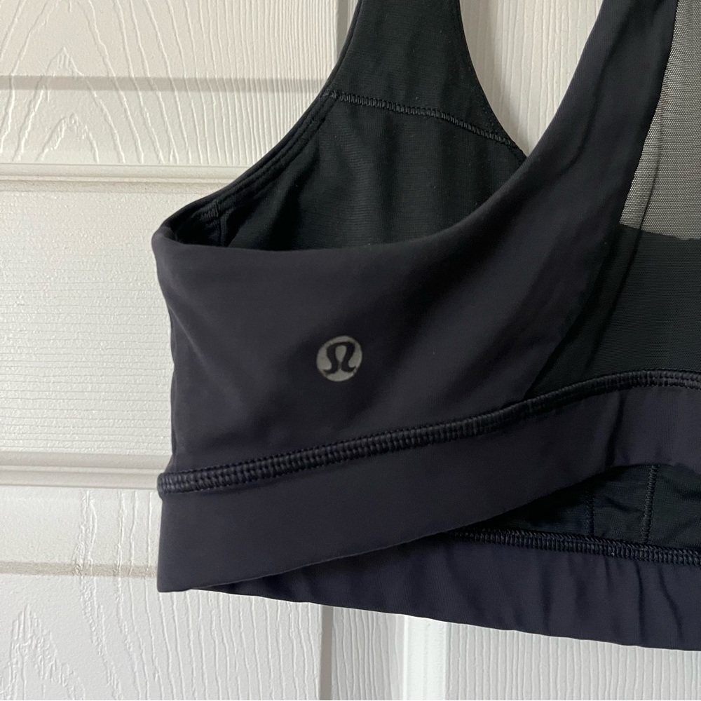 Lululemon Dark Grey/Blue Racerback Sports Bra - Picture 3 of 4
